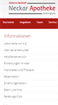 Mobile Screenshot of neckarapotheke.de